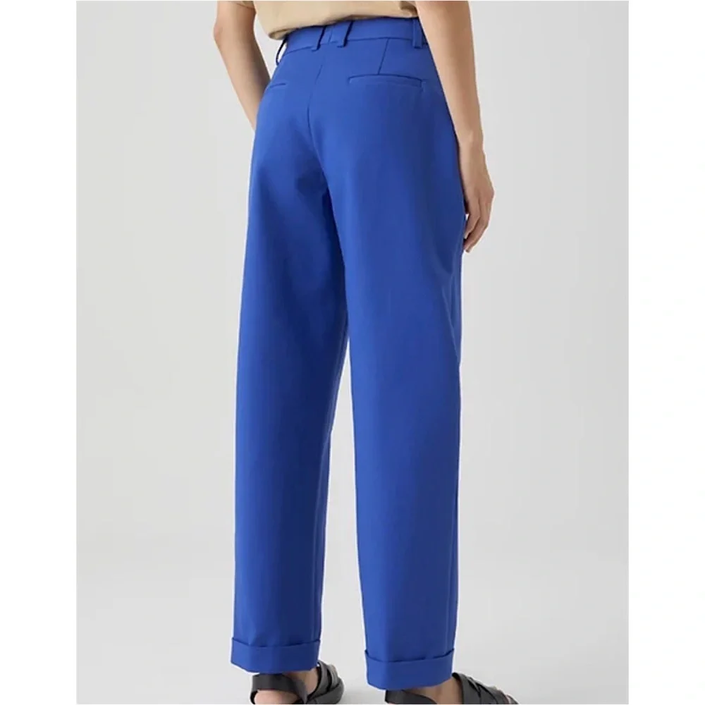NWT Closed Tapered Cuffed Pants Royal Blue Cotton Size 28 -MSRP $339